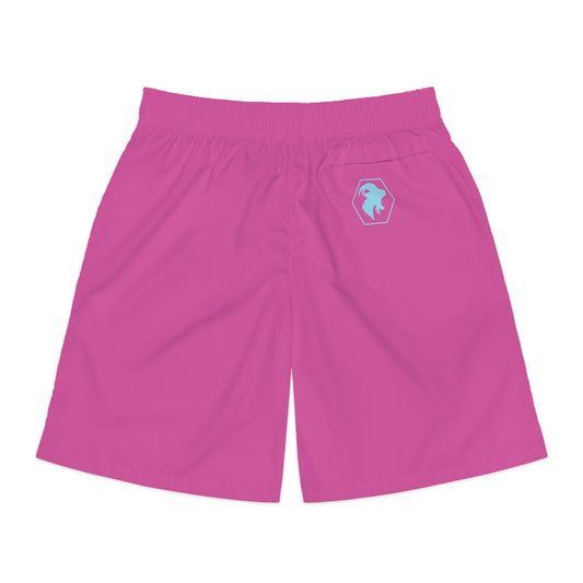 Men's Shorts: Neon Pink & Blue