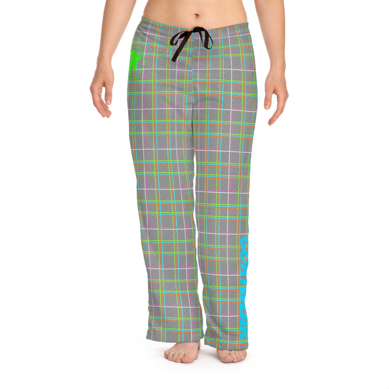 Women's NEO-PLAID JAMMER PANTS - WHT