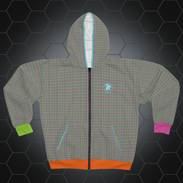 Zip-up Hoodie: Neo-Plaid